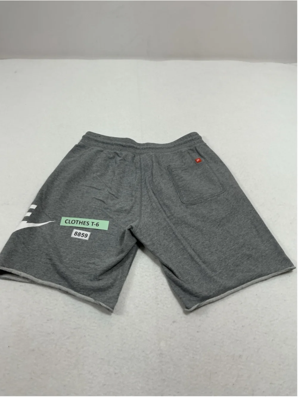 Mens Nike Sportswear Club Fleece Athletic Shorts Large Gray Pullon Draw String